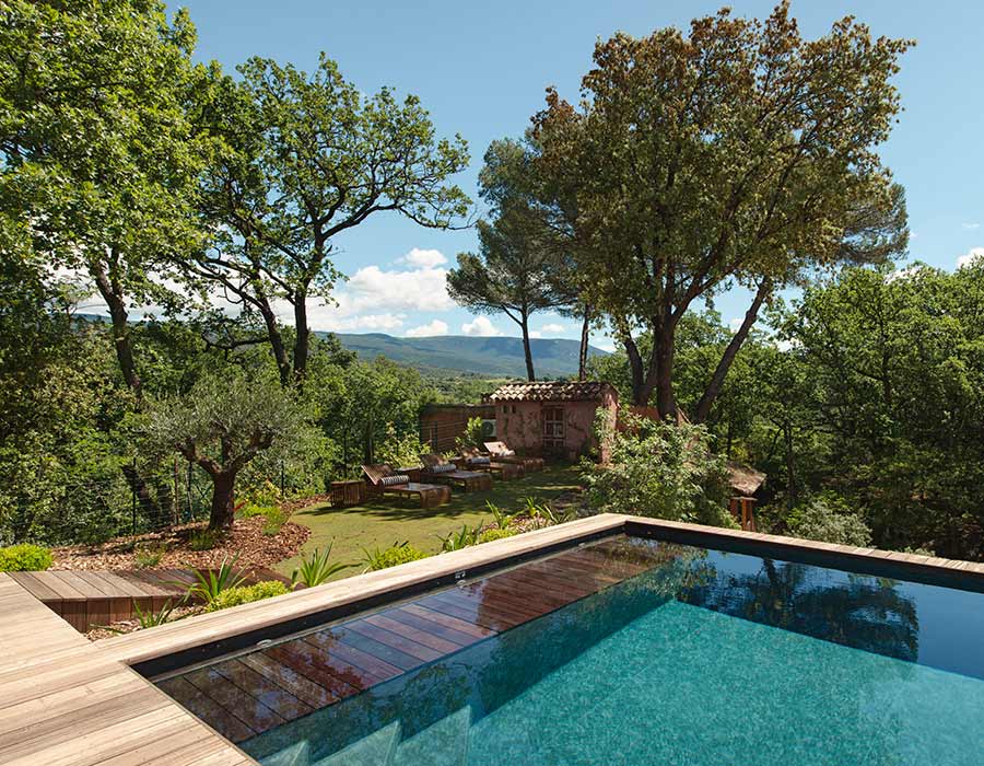 Le Mas des Restanques : maison de vacances à louer dans le Luberon (Saint-Saturnin-lès-Apt), maison haut de gamme en location avec piscine.